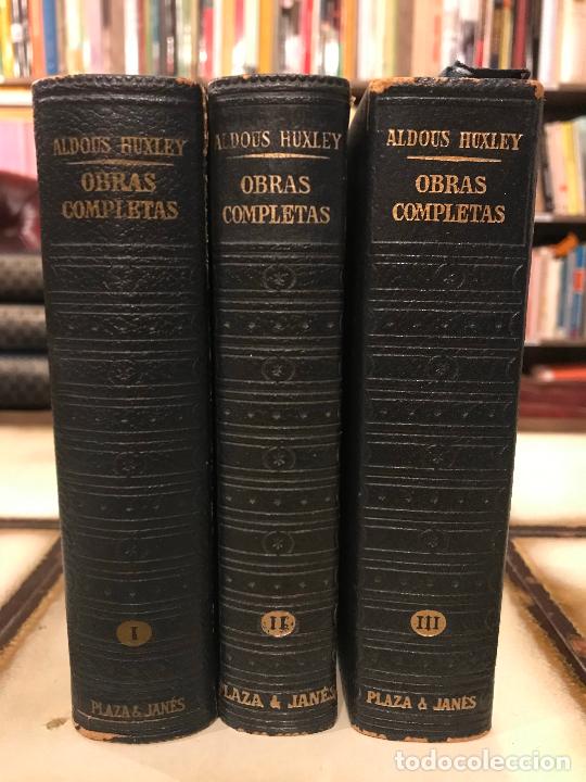 Gebrauchte B&uuml;cher: Aldous Huxley. Obras completas en 3 vol&uacute;menes. Plaza & Jan&eacute;s. 1970