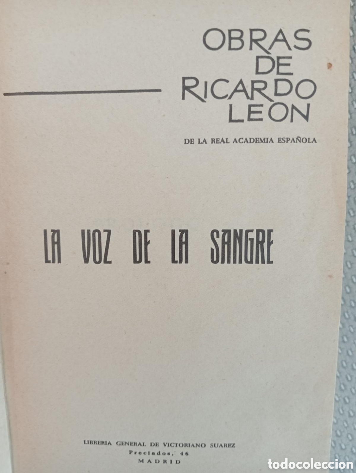 Libros de segunda mano: La voz de la sangre/ Ricardo LE&Oacute;N. - Foto 2
