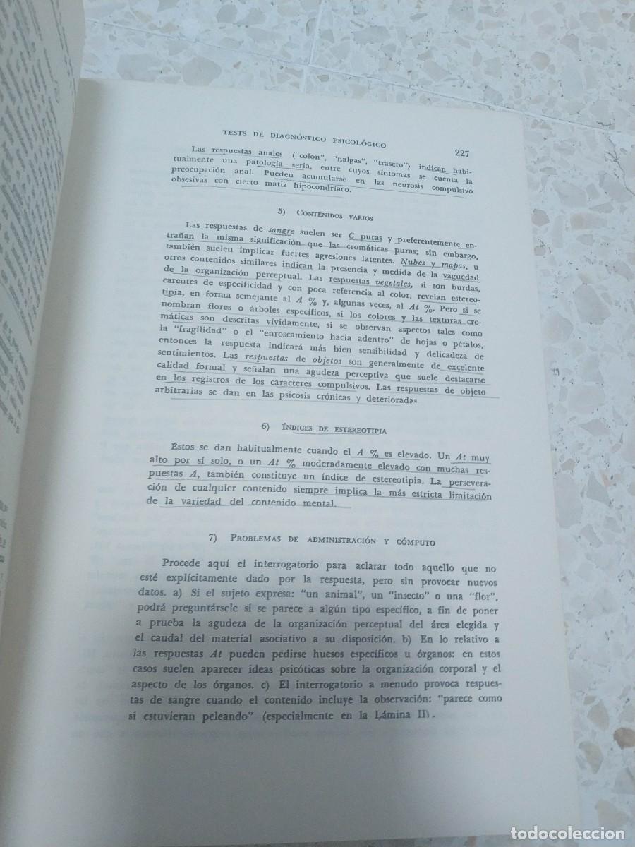 Libros de segunda mano: TEST DE DIAGNOSTICO PSICOLOGICO - Foto 3