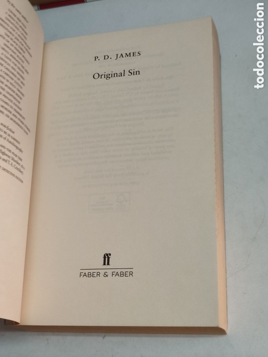 Libros de segunda mano: Original Sin P.D. James - Foto 6