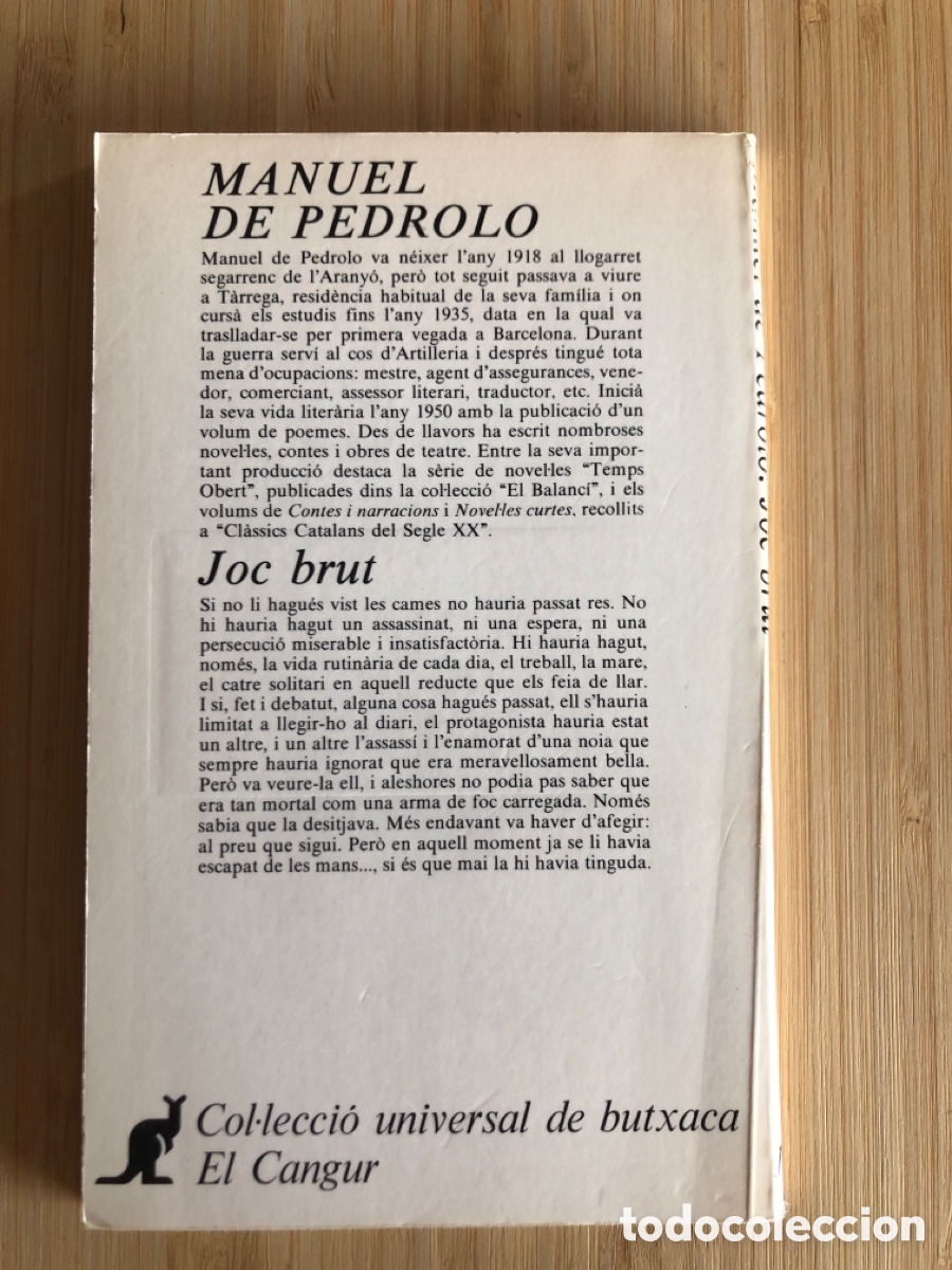 Libros de segunda mano: Joc brut Manuel de Pedrolo 1982. - Foto 2