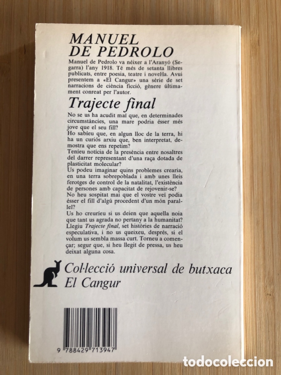 Libros de segunda mano: Trajecte final Manuel de Pedrolo 1985 - Foto 2