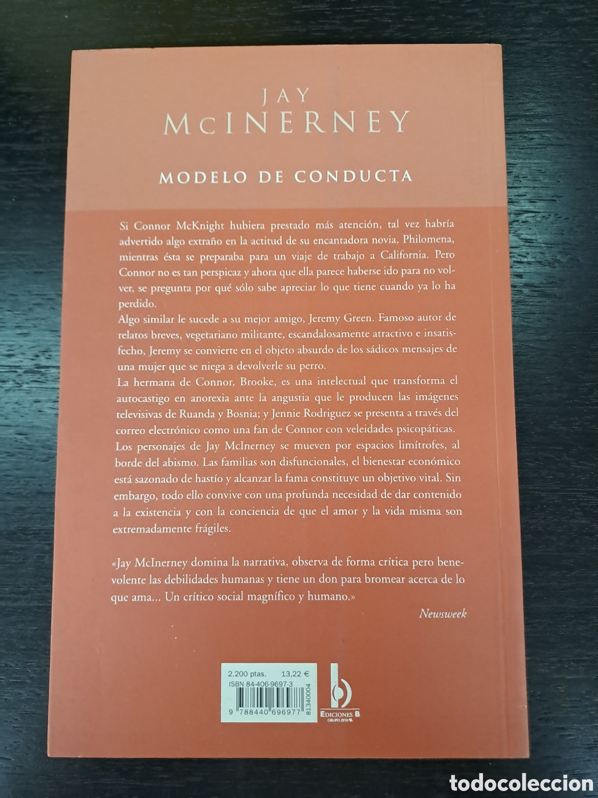 Libros de segunda mano: Modelo de conducta - Jay McInerney - Ediciones B - Foto 2