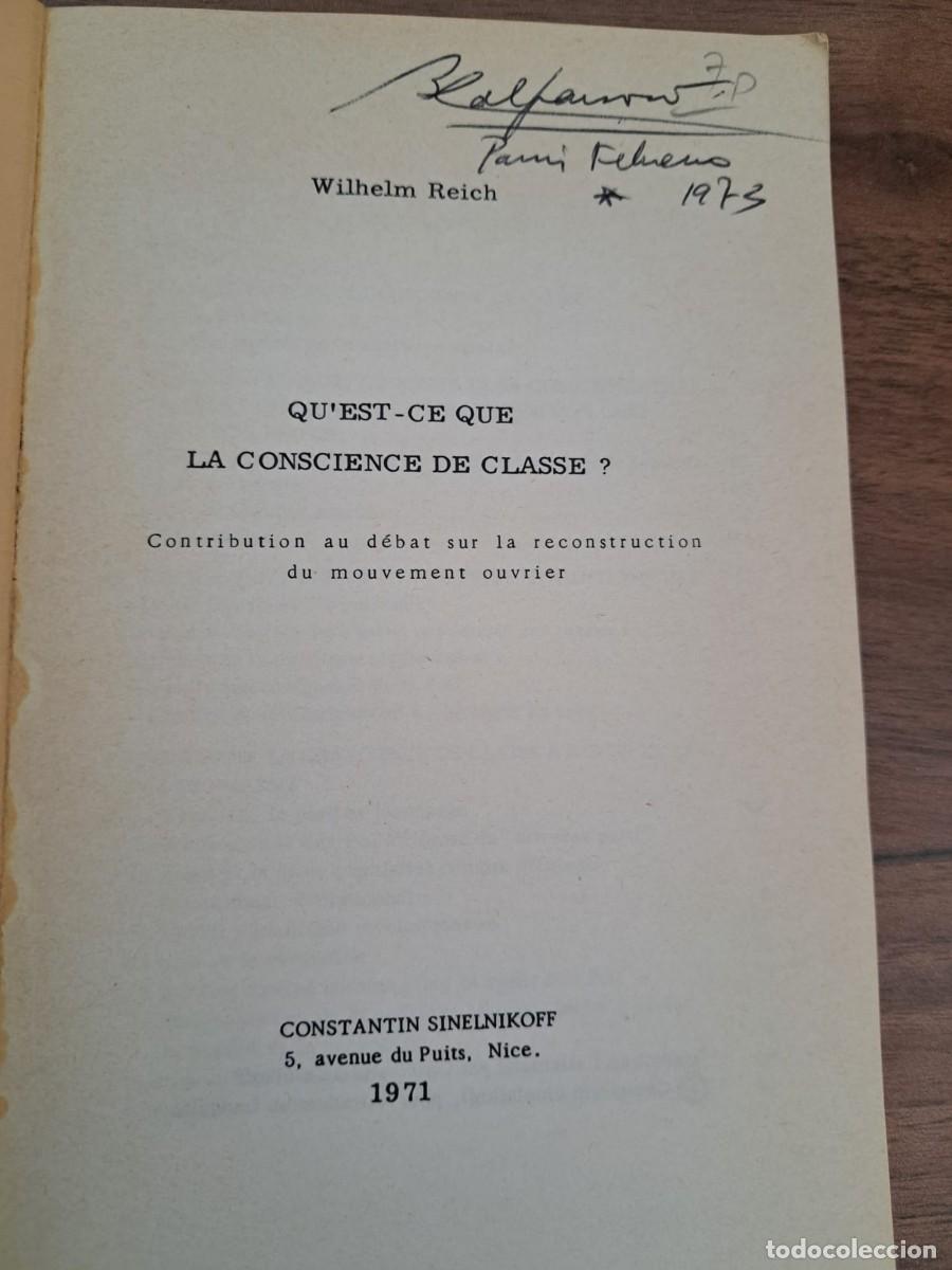 Libros de segunda mano: Quest-ce que la conscience de classe? Wilhelm Reich - Foto 3