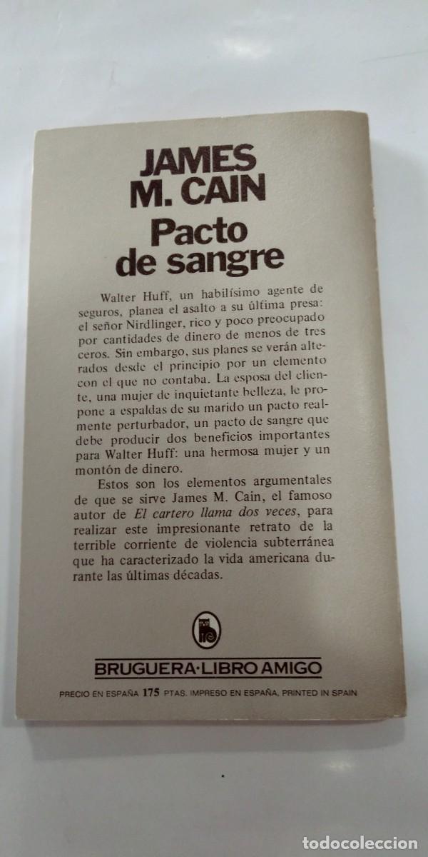 Libros de segunda mano: Pacto de sangre James M. Cain - Foto 2