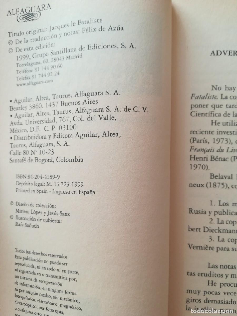 Libros de segunda mano: Jacques el fatalista. Denis Diderot - Foto 3
