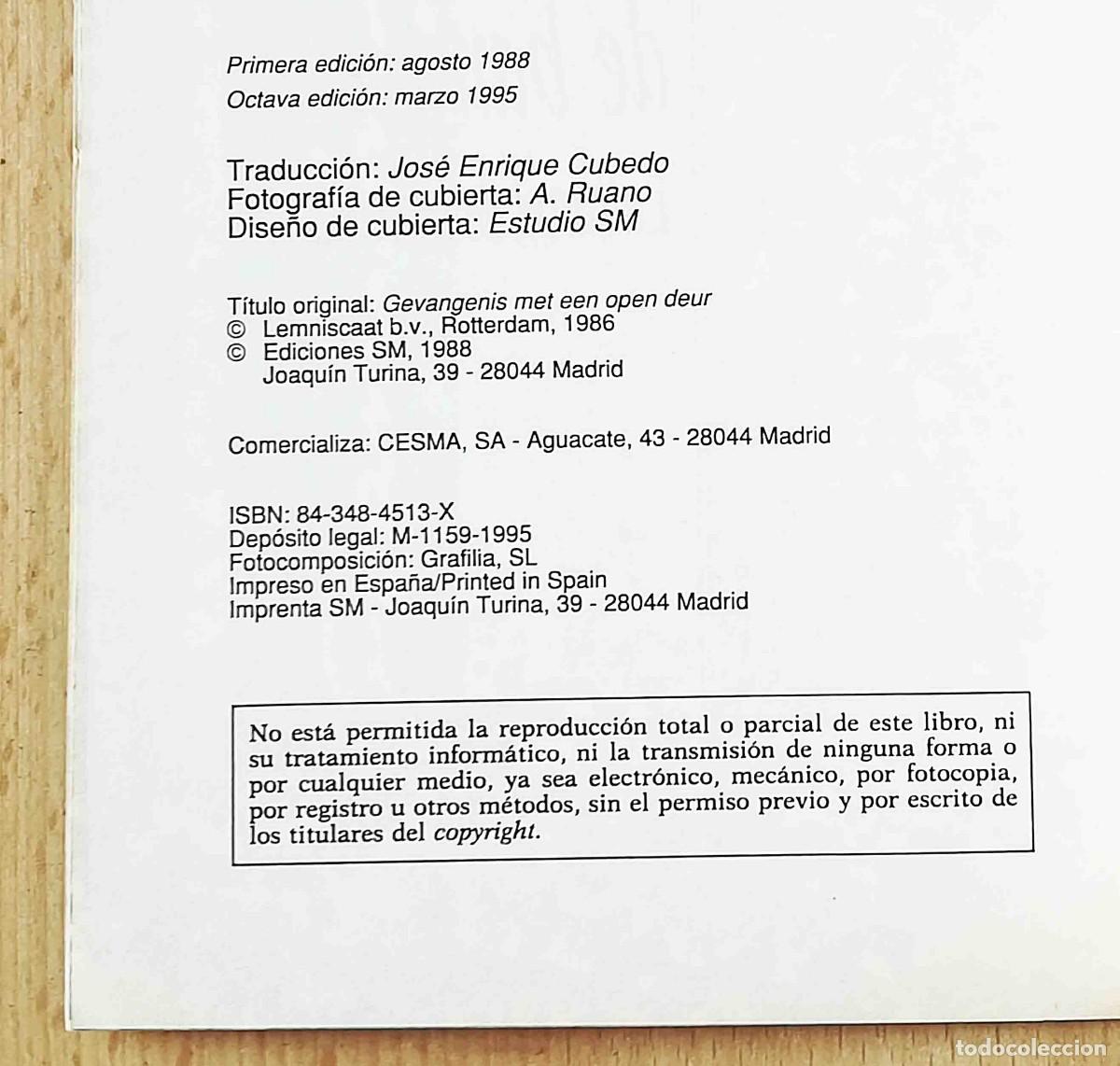 Libros de segunda mano: Barrotes de bamb&uacute; (Jan Terlouw) SM Gran Angular 1995 - Foto 2