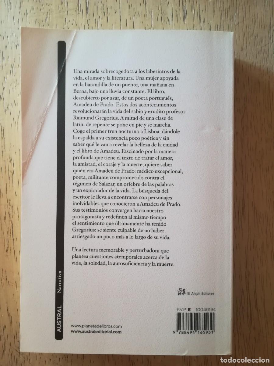 Libros de segunda mano: Tren nocturno a Lisboa. Pascal Mercier - Foto 2
