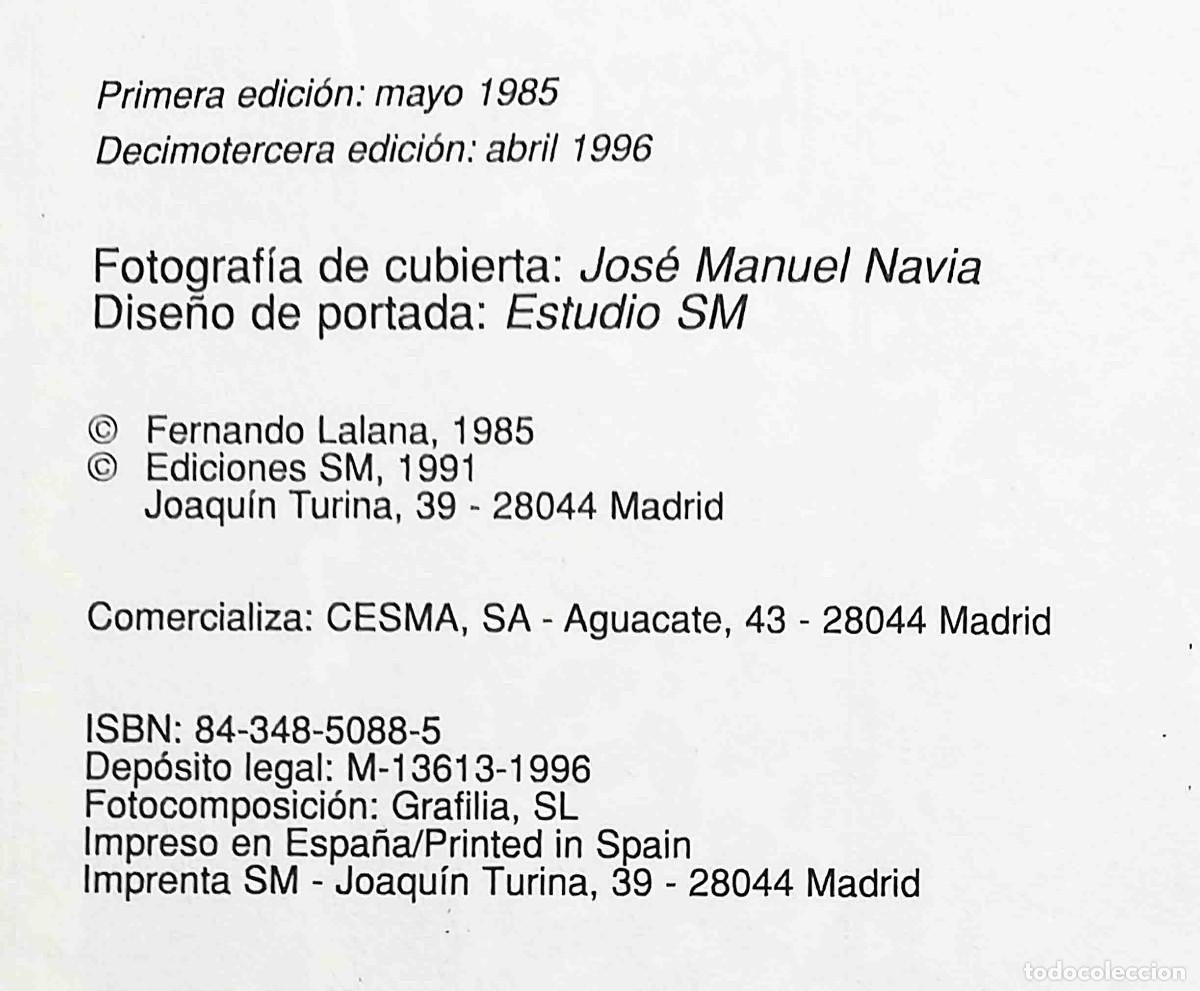 Libros de segunda mano: El zulo (Fernando Lalana) SM Gran Angular 1996 - Foto 2
