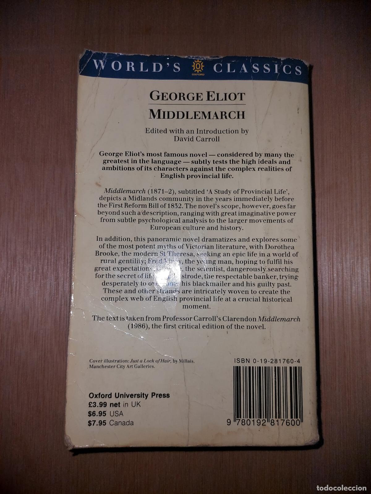 Libros de segunda mano: Middlemarch - George Eliot - Foto 2