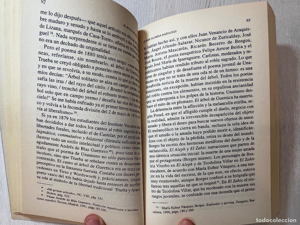 Libros de segunda mano: JON JUARISTI. EL BUCLE MELANCOLICO. ESPASA 2000 - Foto 4