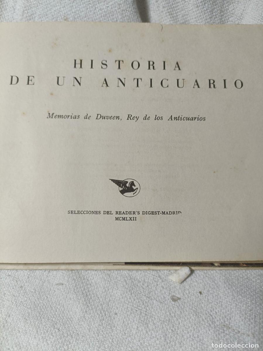 Libros de segunda mano: Libro Historia de un Anticuario. - Foto 2
