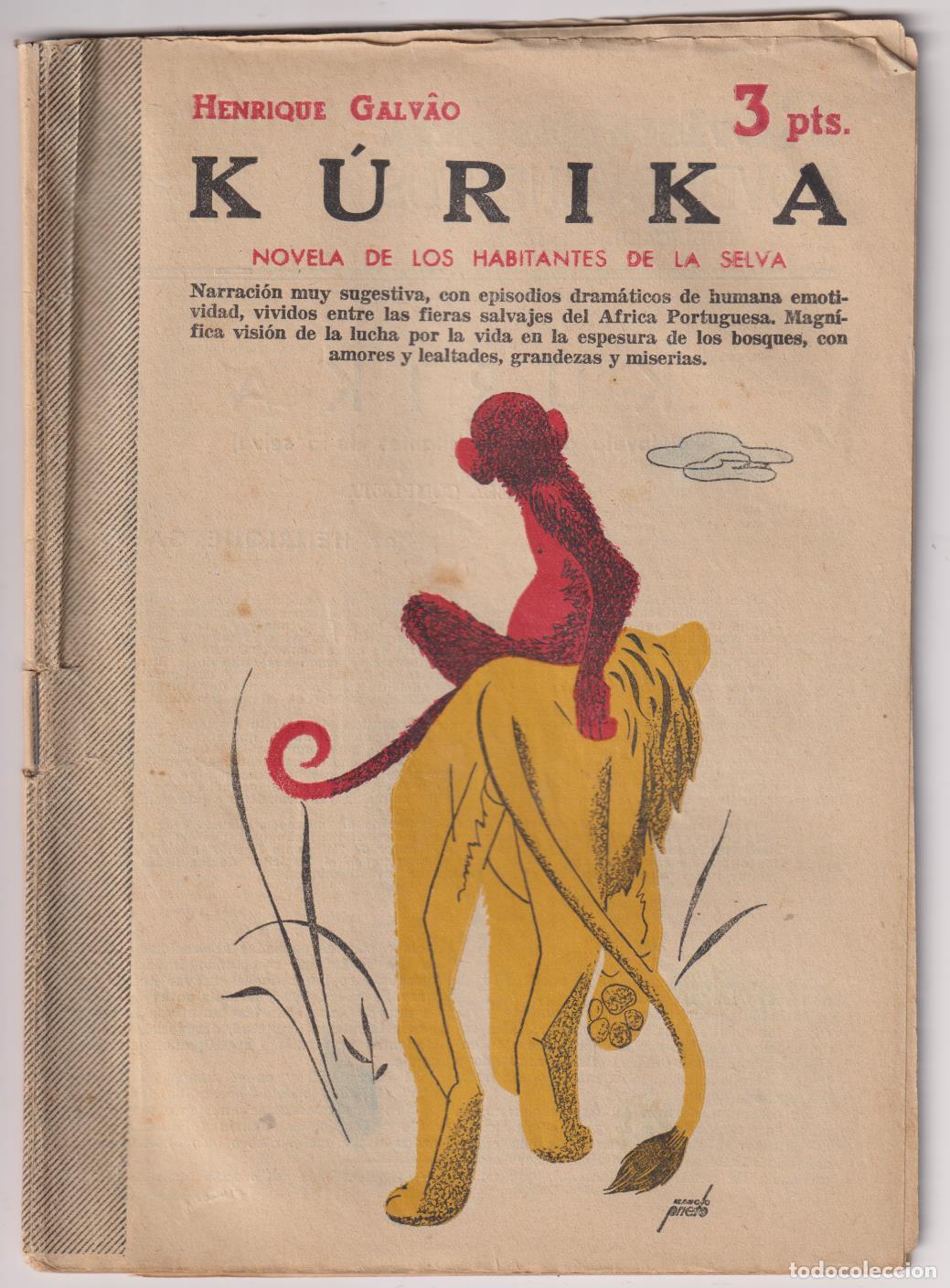 Libros de segunda mano: Revista Literaria Novelas y Cuentos n&ordm; 1281. Kurika por Henrique Galvao. A&ntilde;o 1955