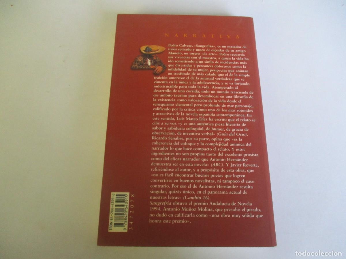Libros de segunda mano: ANTONIO HERN&Aacute;NDEZ Sangrefr&iacute;a W22331 - Foto 2