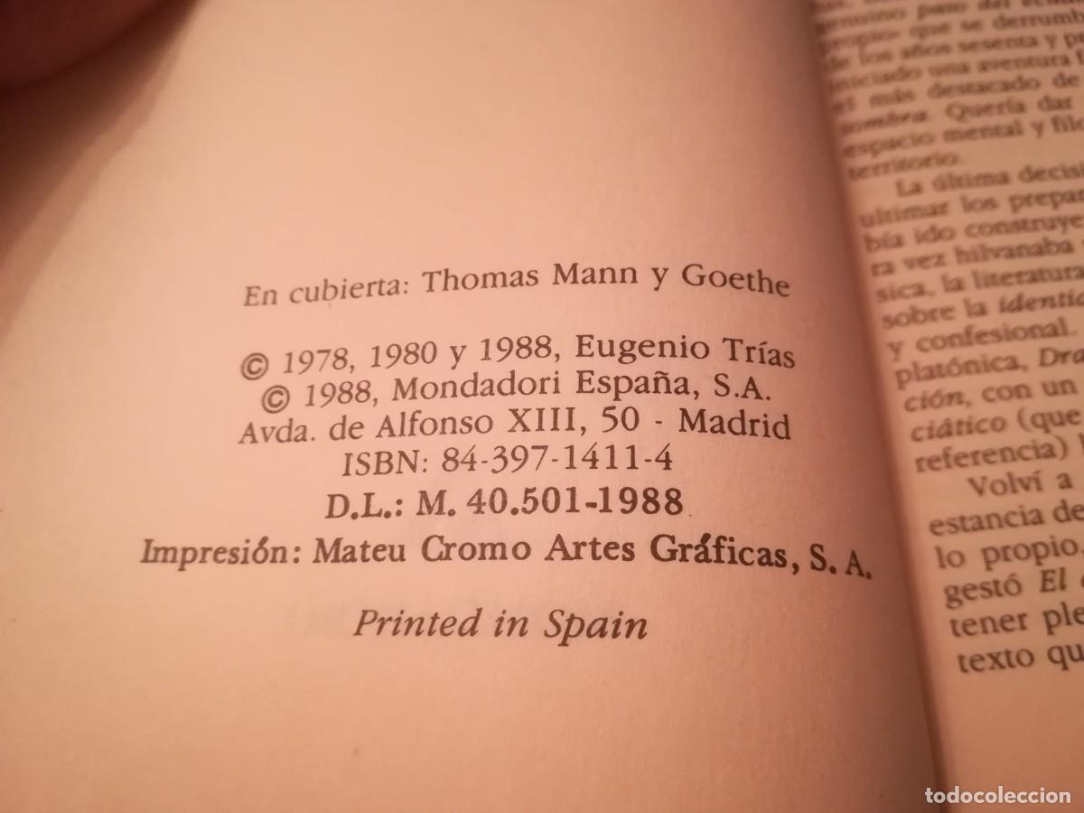 Libros de segunda mano: THOMAS MANN/GOETHE / EUGENIO TRIAS / EVA 021 / - Foto 3