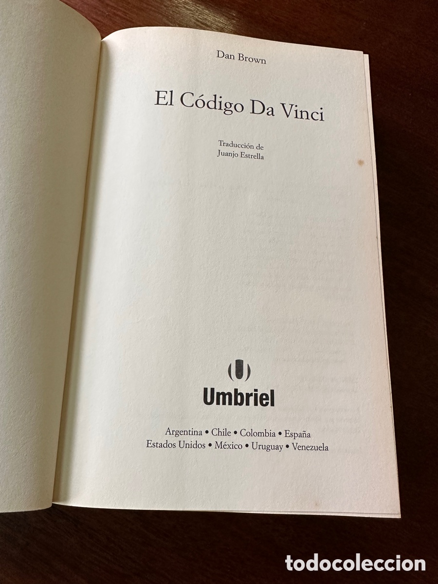 Libros de segunda mano: EL C&Oacute;DIGO DA VINCI - DAN BROWN 2004 UMBRIEL - Foto 3