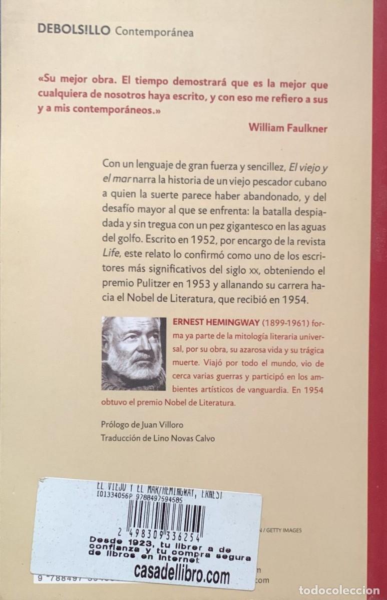 Libros de segunda mano: EL VIEJO Y EL MAR. Ernest Hemingway - Foto 2