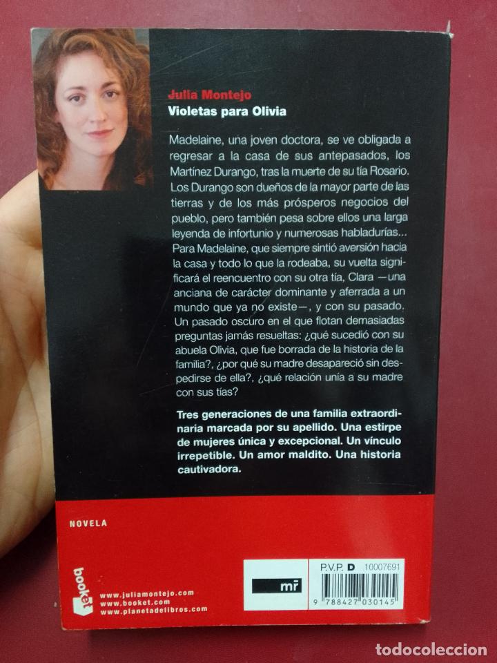 Libros de segunda mano: Julia Montejo: Violetas para Olivia (Booket. 2012) - Foto 2