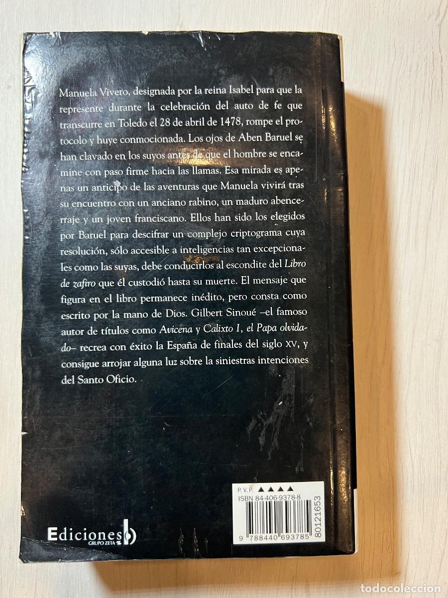 Libros de segunda mano: GILBERT SINOUE. EL LIBRO DE ZAFIRO. EDICIONES B 1999 - Foto 3