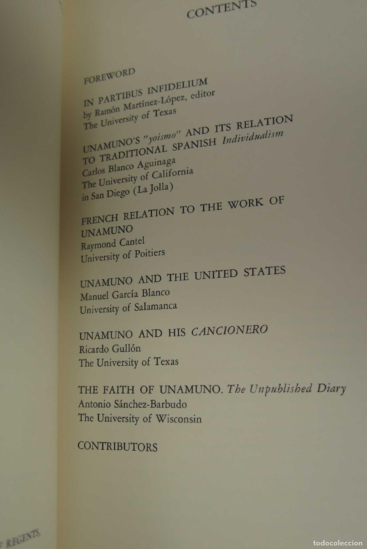 Libros de segunda mano: UNAMUNO: Centennial Studies - Foto 2
