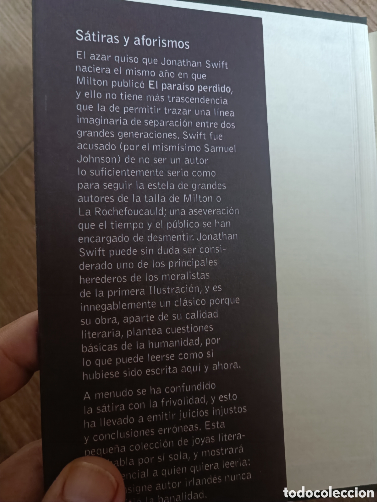 Libros de segunda mano: S&aacute;tiras y aforismos, de J. Swift - Foto 2
