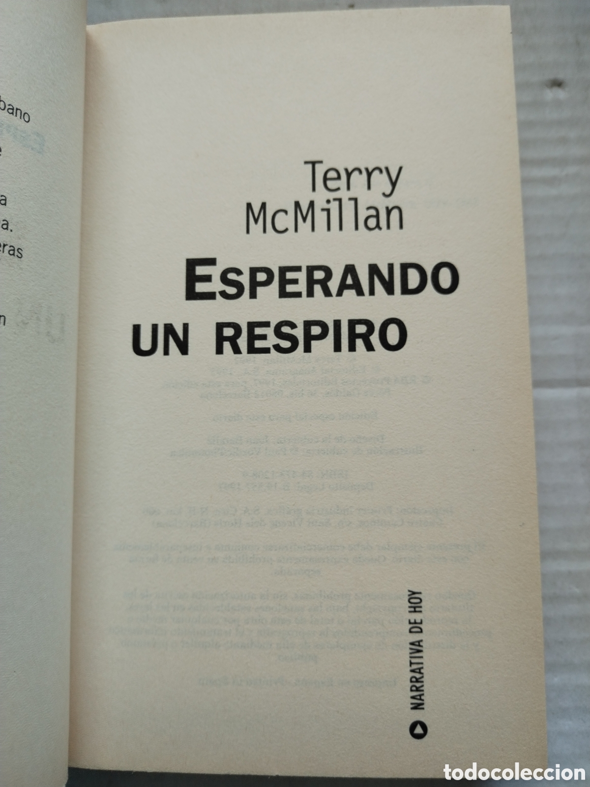 Libros de segunda mano: ESPERANDO UN RESPIRO/TERRY McCMILLAN - Foto 3