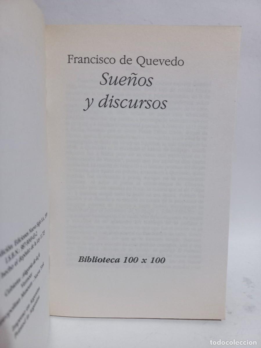 Libros de segunda mano: Francisco de Quevedo - Sue&ntilde;os y Discursos - 1995 - Foto 2