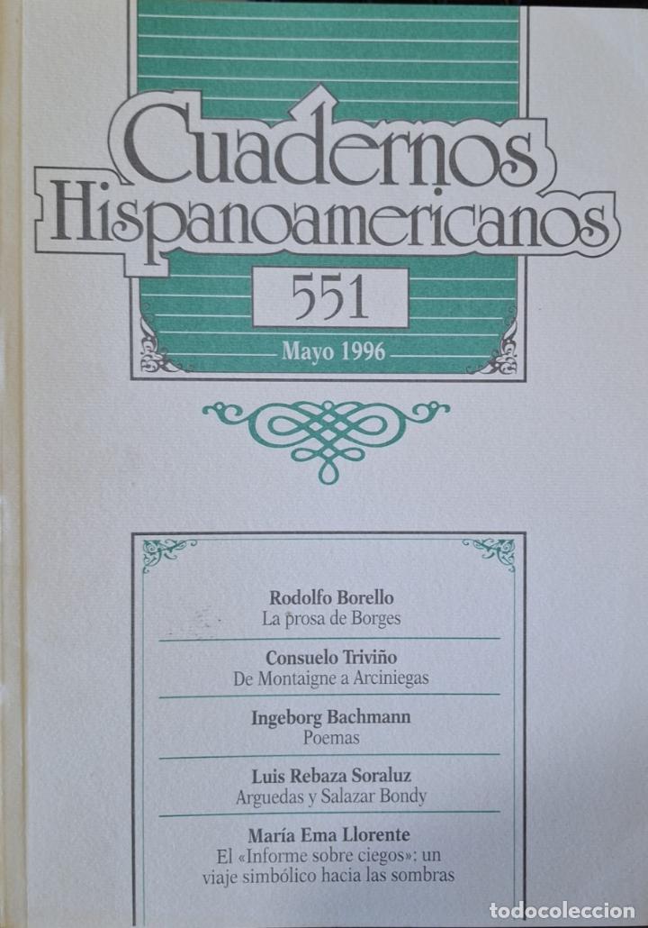 Libros de segunda mano: CUADERNOS HISPANOAMERICANOS N&ordm; 551. JUNIO 1996. - - Foto 1