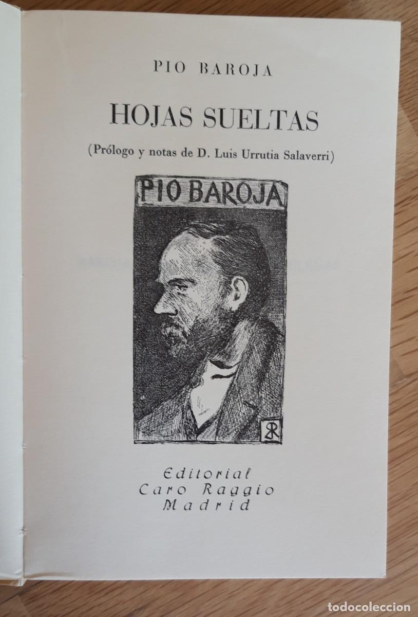 Libros de segunda mano: Hojas sueltas. Pio Baroja - Foto 2