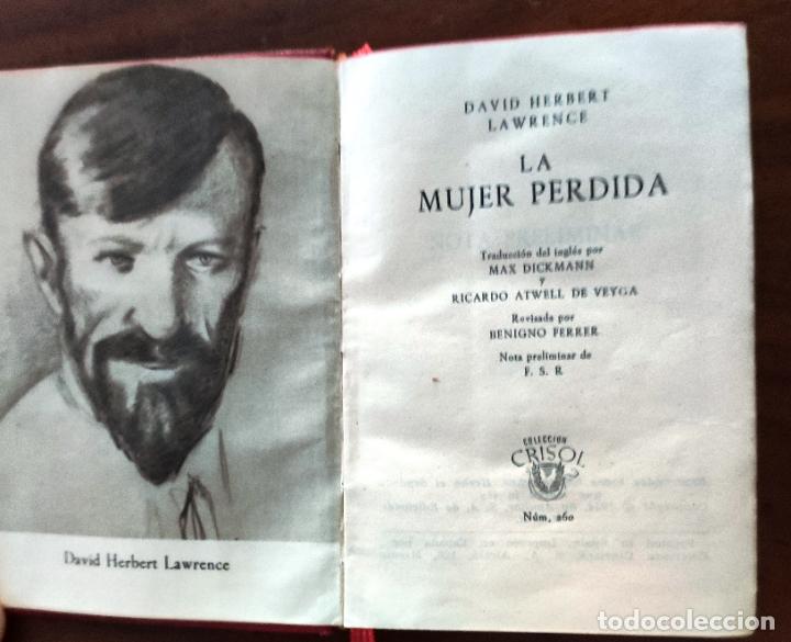 Libros de segunda mano: LA MUJER PERDIDA - DAVID HERBERT LAWRENCE - 1954 - Foto 3