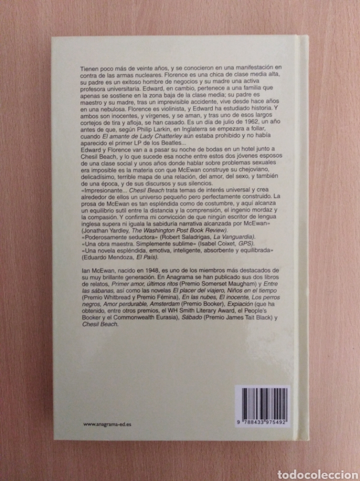 Libros de segunda mano: CHESIL BEACH. Ian McEwan - Foto 2