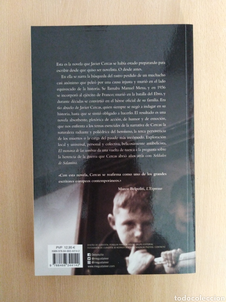 Libros de segunda mano: EL MONARCA DE LAS SOMBRAS. Javier Cercas - Foto 2