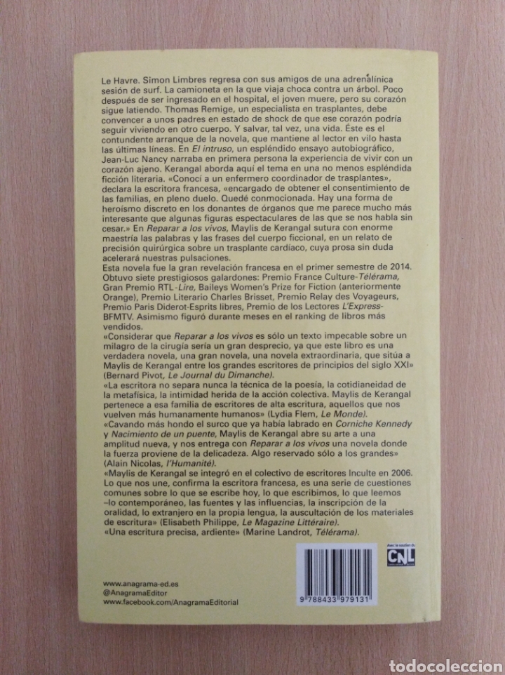 Libros de segunda mano: REPARAR A LOS VIVOS. MAYLIS DE KERANGAL - Foto 2