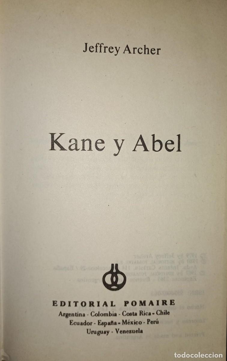 Libros de segunda mano: Jeffrey Archer - Kane y Abel - 1984 - Foto 2