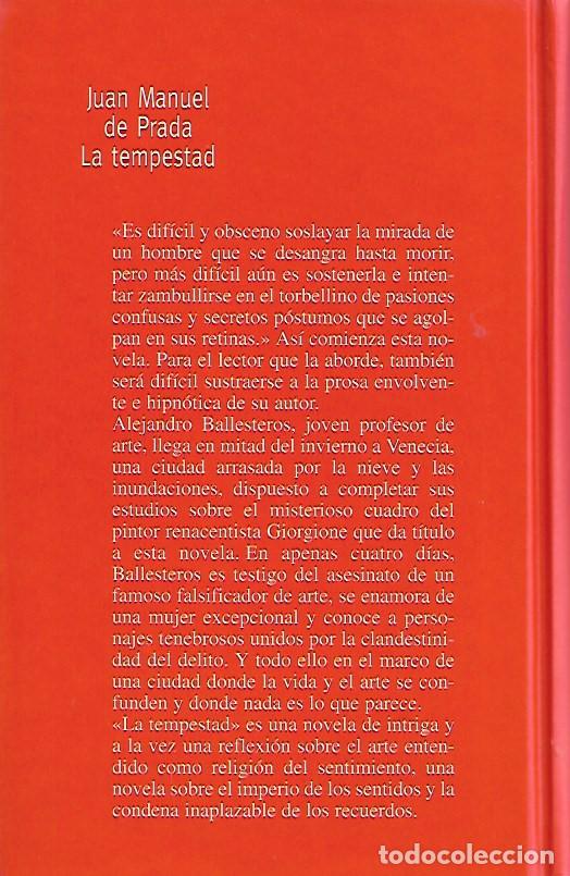 Libros de segunda mano: La tempestad - de Prada, Juan Manuel - Foto 2