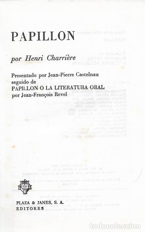 Libros de segunda mano: Papillon - Charriere, Henri - Foto 1