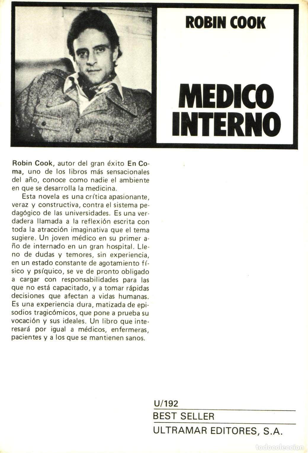 Libros de segunda mano: Medico interno - Cook, Robin - Foto 2