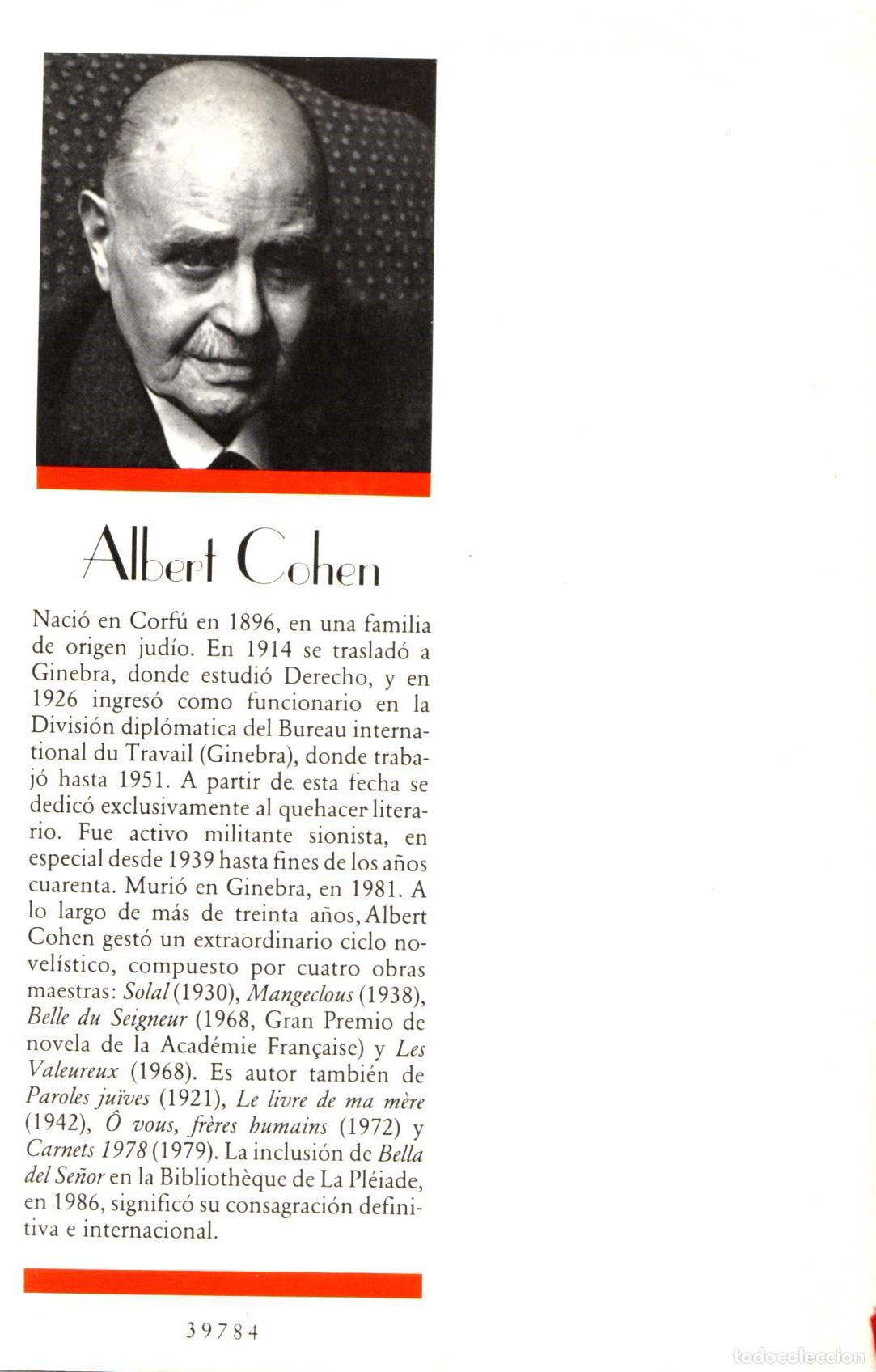 Libros de segunda mano: Bella del senor - Cohen, Albert - Foto 2