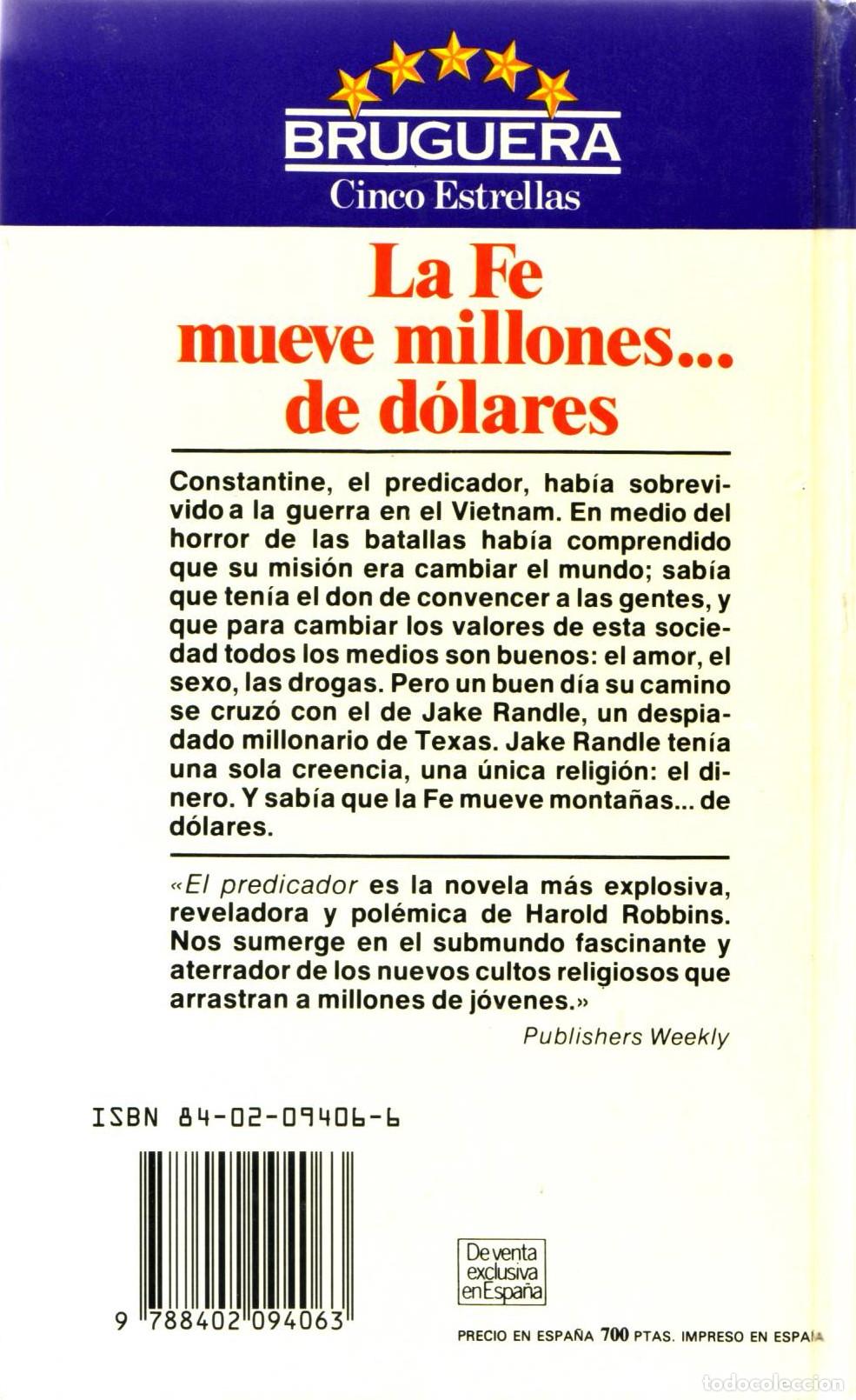 Libros de segunda mano: El predicador - Robbins, Harold - Foto 3