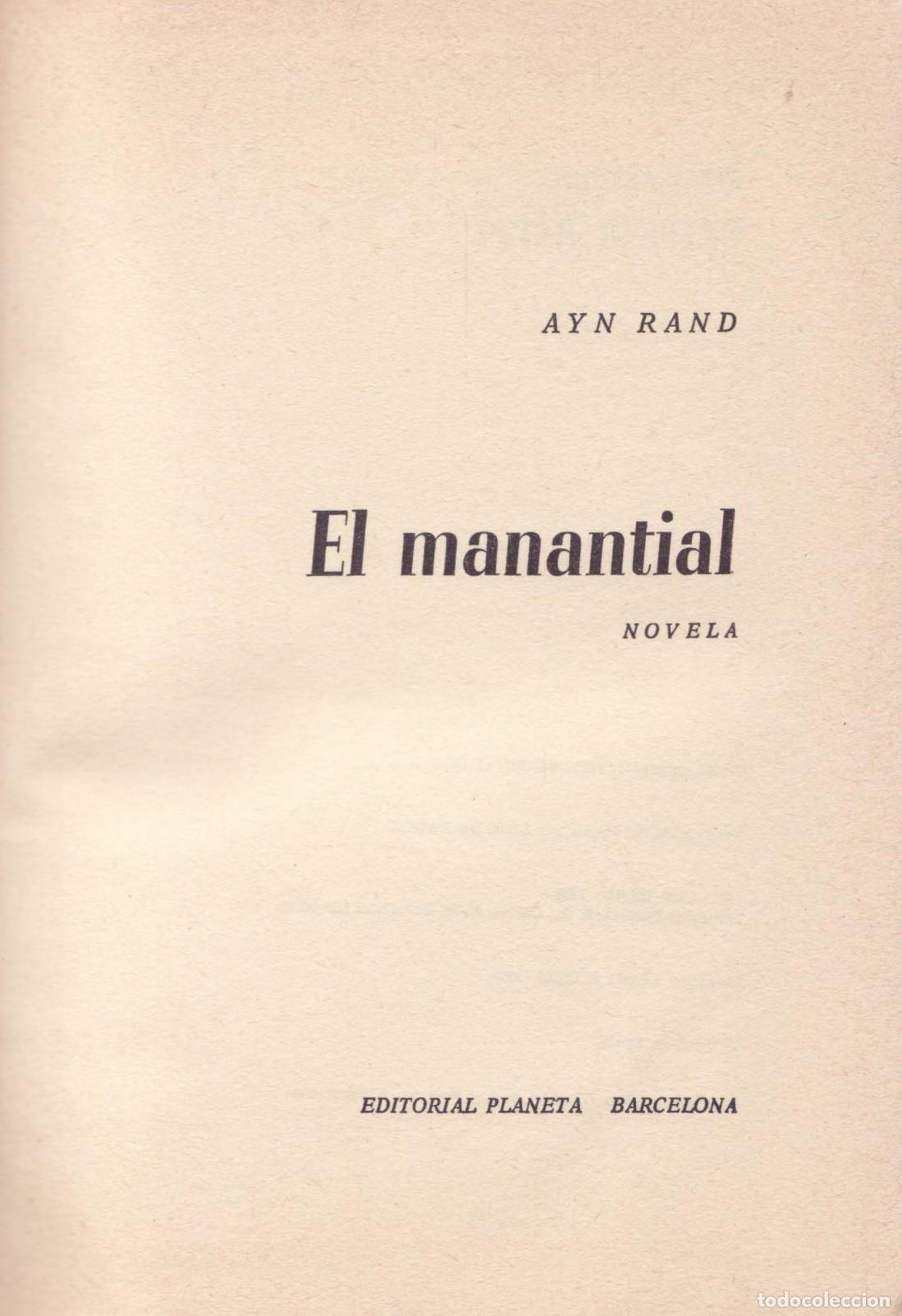 Libros de segunda mano: El manantial - Rand, Ayn - Foto 1