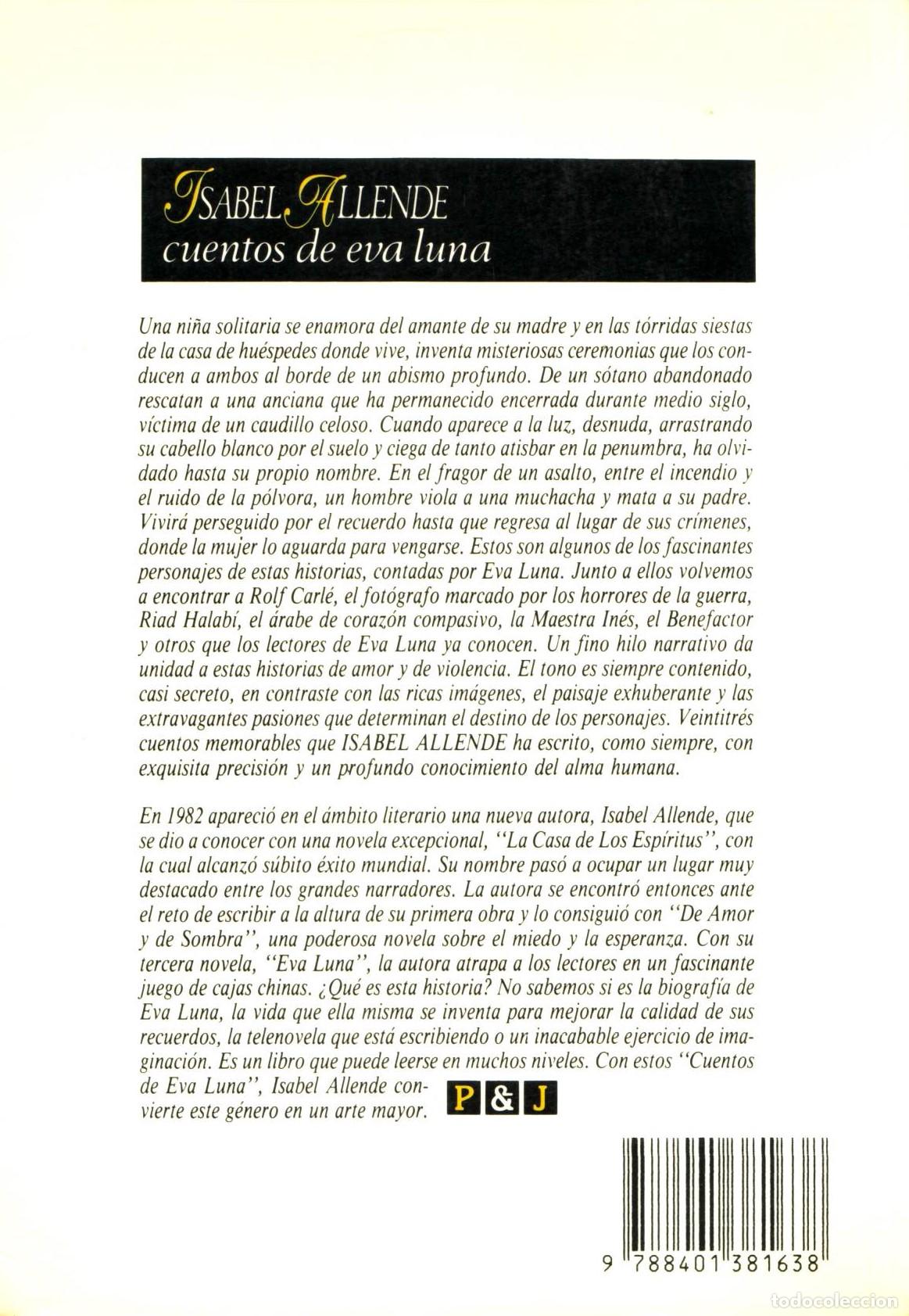 Libros de segunda mano: Cuentos de Eva Luna - Allende, Isabel - Foto 3