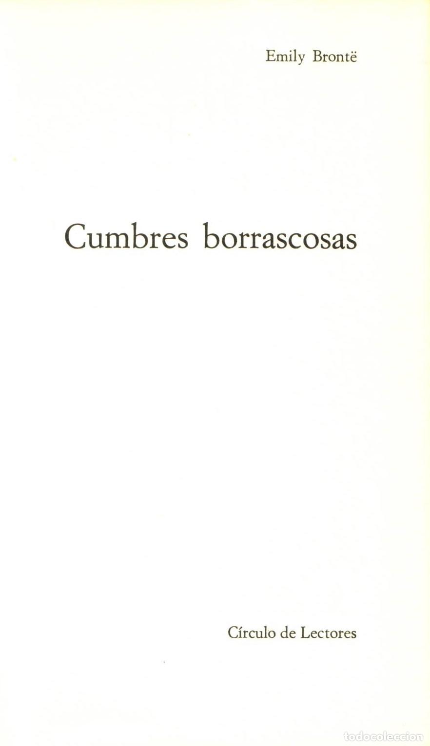 Libros de segunda mano: Cumbres borrascosas - Bronte, Emily - Foto 1