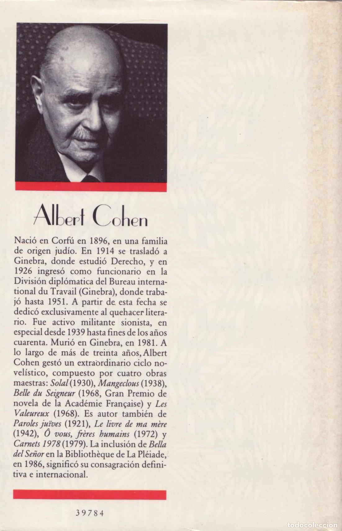 Libros de segunda mano: Bella del senor - Cohen, Albert - Foto 2