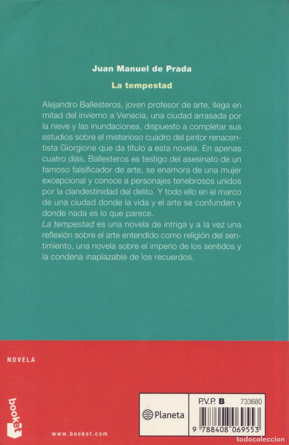 Libros de segunda mano: La tempestad - de Prada, Juan Manuel - Foto 3