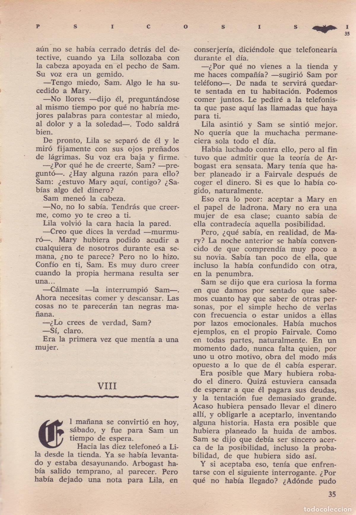 Libros de segunda mano: Psicosis - Bloch, Robert - Foto 2