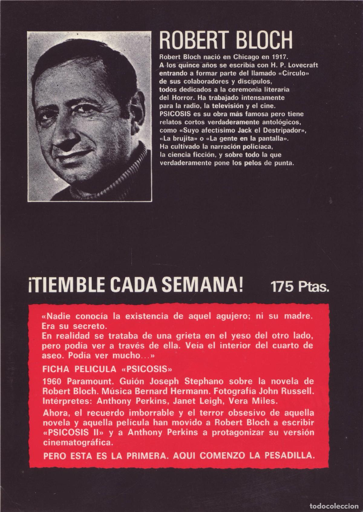 Libros de segunda mano: Psicosis - Bloch, Robert - Foto 3