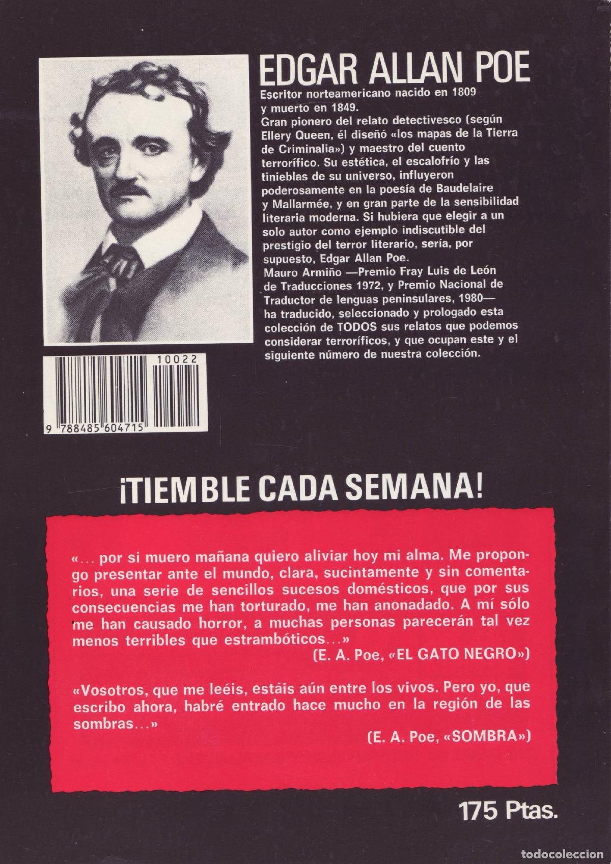 Libros de segunda mano: Cuentos de terror (I) - Allan Poe, Edgar - Foto 3