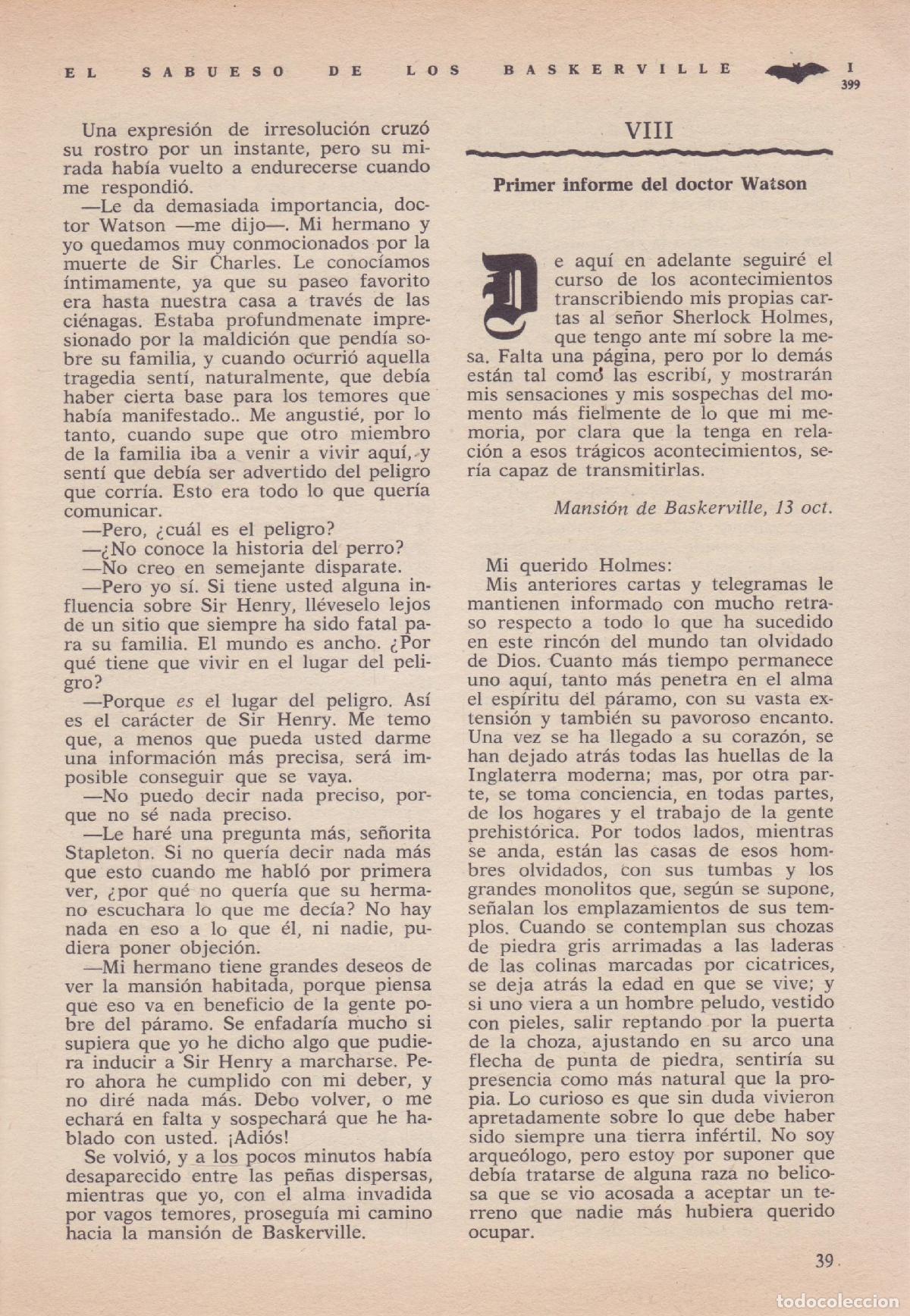 Libros de segunda mano: El sabueso de los Baskerville - Conan Doyle, Arthur - Foto 2