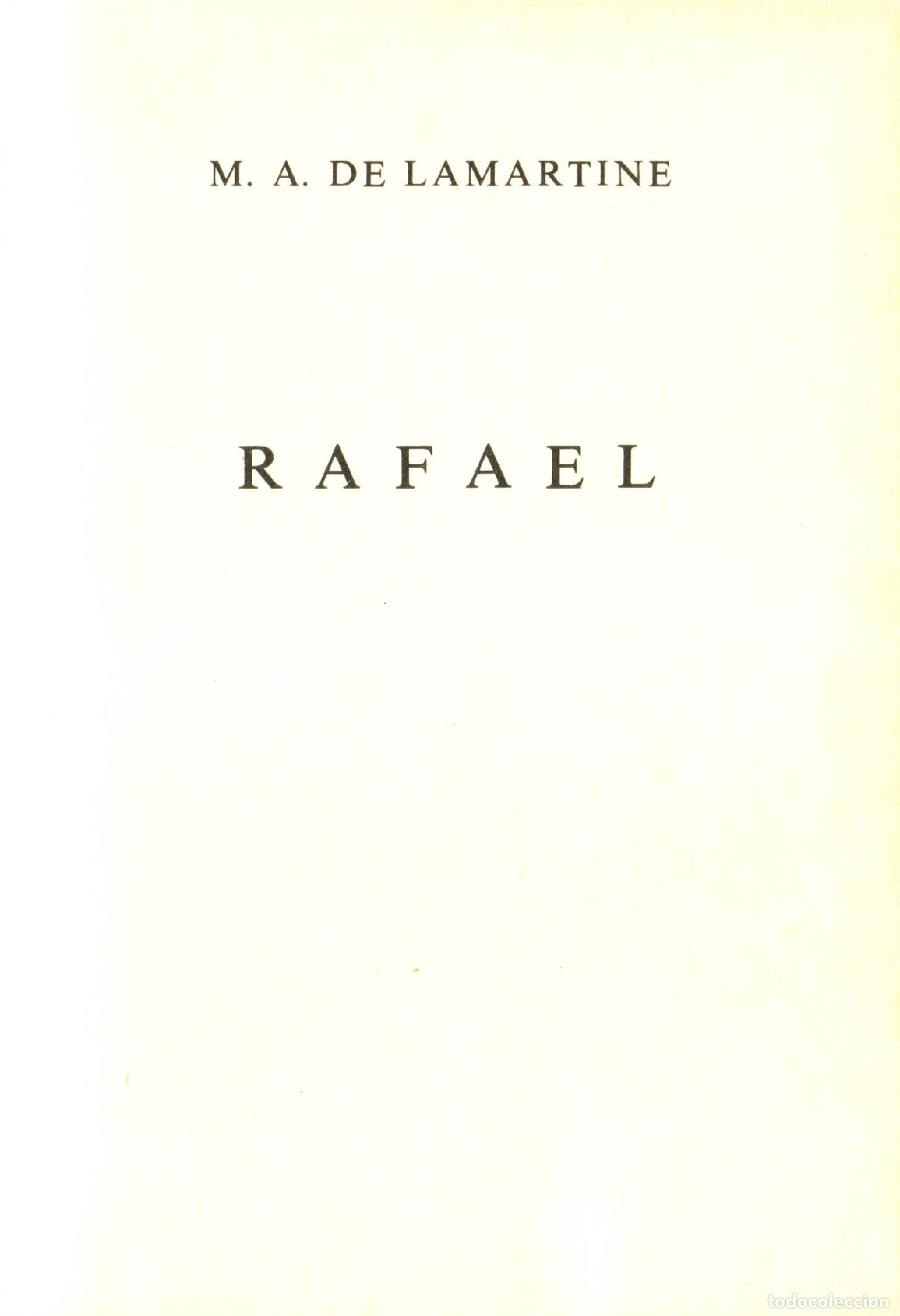 Libros de segunda mano: Rafael - de Lamartine, M. Alphonse - Foto 1