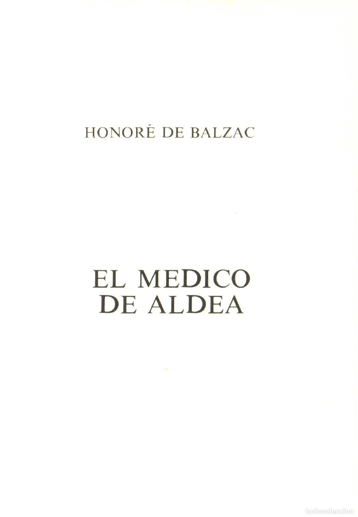 Libros de segunda mano: El medico de aldea - de Balzac, Honore - Foto 1